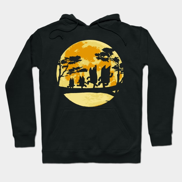 Dancing and Moon Walk Vintage Hoodie by Karl Doodling